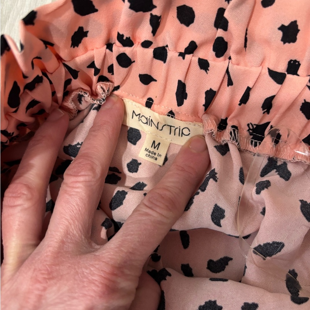 Main Strip Pink and Black Maxi Skirt - Picture 2 of 2